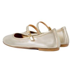 Ballerines & Slippers | JULES & JENN Babies Plates Cuir Metallise Dore