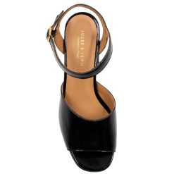 Sandales | JULES & JENN Sandales Plateforme Cuir Vernis Noir