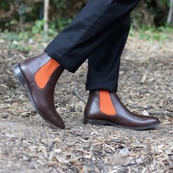 Boots | JULES & JENN Chelsea Boots Cuir Marron Orange Marron/Orange