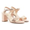 Sandales | JULES & JENN Sandales A Talon Cuir Champagne