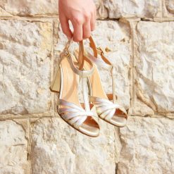 Sandales | JULES & JENN Sandales Talon Brides Cuir Dore