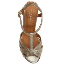 Sandales | JULES & JENN Sandales Talon Brides Cuir Dore