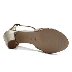 Sandales | JULES & JENN Sandales Talon Brides Cuir Dore