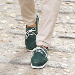 Chaussures Bateau | JULES & JENN Chaussures Bateau Cuir Vert