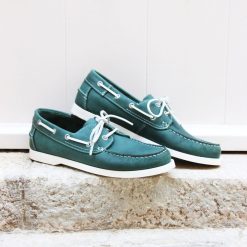 Chaussures Bateau | JULES & JENN Chaussures Bateau Cuir Vert