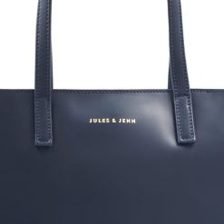 Sacs A Main | JULES & JENN Sac Cabas Cuir Bleu