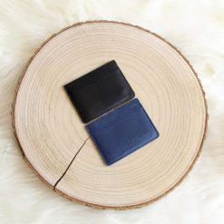 Petite Maroquinerie | JULES & JENN Porte-Cartes Cuir Upcycle Bleu Bleu Marine