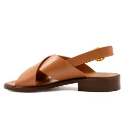 Sandales | JULES & JENN Sandales Boucle Ecaille Cuir Cognac