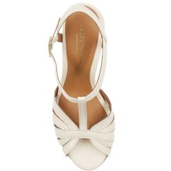 Sandales | JULES & JENN Sandales Talon Brides Cuir Creme