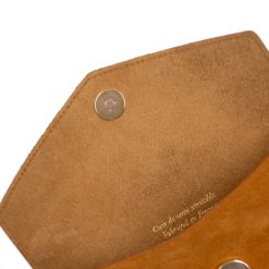 Petite Maroquinerie | JULES & JENN Pochette Enveloppe Cuir Upcycle Cognac