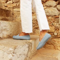 Mocassins & Derbies | JULES & JENN Mocassins Cuir Daim Bleu Clair