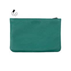 Petite Maroquinerie | JULES & JENN Pochette Cuir Upcycle Graine Vert