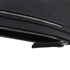 Sacs | JULES & JENN Pochette Ordinateur Cuir Grave Noir