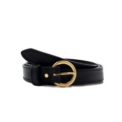 Ceintures | JULES & JENN Ceinture Boucle D'Or Cuir Noir