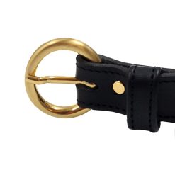 Ceintures | JULES & JENN Ceinture Boucle D'Or Cuir Noir