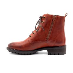 Bottines & Bottes | JULES & JENN Bottines Plates A Lacet Cuir Cognac