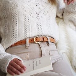 Ceintures | JULES & JENN Ceinture Boucle D'Or Cuir Camel