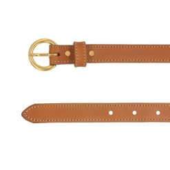 Ceintures | JULES & JENN Ceinture Boucle D'Or Cuir Camel