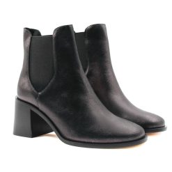 Bottines & Bottes | JULES & JENN Bottines Chelsea Talon Cuir Irise Noir