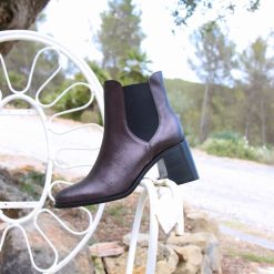 Bottines & Bottes | JULES & JENN Bottines Chelsea Talon Cuir Irise Noir