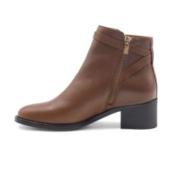 Bottines & Bottes | JULES & JENN Bottines Cavalieres Cuir Camel