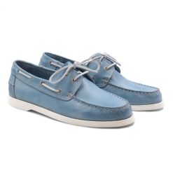 Chaussures Bateau | JULES & JENN Chaussures Bateau Cuir Bleu Clair