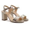 Sandales | JULES & JENN Sandales A Talon Cuir Metallise Dore