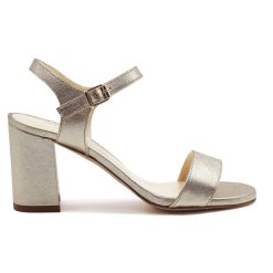 Sandales | JULES & JENN Sandales A Talon Cuir Metallise Dore