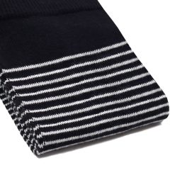 Chaussettes | JULES & JENN Chaussettes Rayees Coton Noir Blanc Noir/Blanc