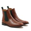 Boots | JULES & JENN Chelsea Boots Cuir Cognac Vert Cognac/Vert