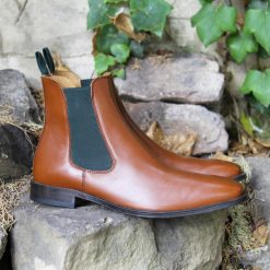 Boots | JULES & JENN Chelsea Boots Cuir Cognac Vert Cognac/Vert