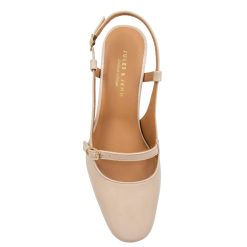 Escarpins | JULES & JENN Escarpins Slingback Cuir Vernis Creme