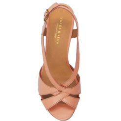 Sandales | JULES & JENN Sandales Talon Vintage Cuir Rose