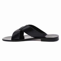 Sandales | JULES & JENN Mules Plates Cuir Noir