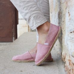 Espadrilles | JULES & JENN Espadrilles Coton Upcycle Blanc Rouge Blanc/Rouge