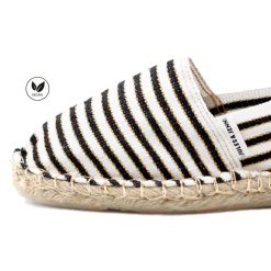 Espadrilles | JULES & JENN Espadrilles Toile Coton Noir Dore Noir/Dore