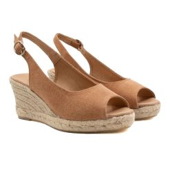 Sandales | JULES & JENN Espadrilles Slingback Recyclees Camel