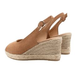 Sandales | JULES & JENN Espadrilles Slingback Recyclees Camel