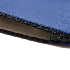 Petite Maroquinerie | JULES & JENN Pochette Cuir Upcycle Graine Bleu