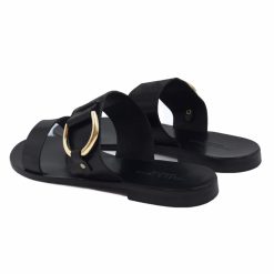 Sandales | JULES & JENN Sandales Boucle Cuir Noir