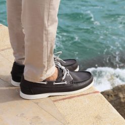 Chaussures Bateau | JULES & JENN Chaussures Bateau Cuir Noir