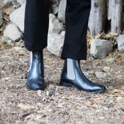 Boots | JULES & JENN Chelsea Boots Cuir Noir Gris Noir/Gris