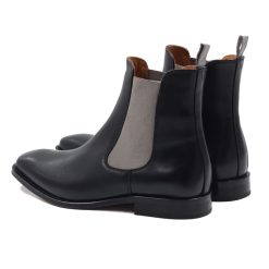 Boots | JULES & JENN Chelsea Boots Cuir Noir Gris Noir/Gris