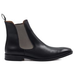 Boots | JULES & JENN Chelsea Boots Cuir Noir Gris Noir/Gris