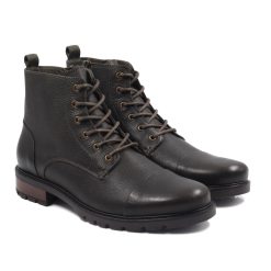 Boots | JULES & JENN Ranger Boots Cuir Graine Kaki