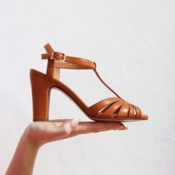 Sandales | JULES & JENN Sandales Talon Brides Cuir Camel