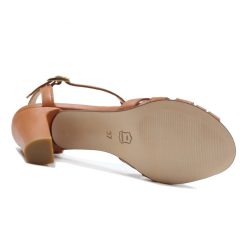 Sandales | JULES & JENN Sandales Talon Brides Cuir Camel