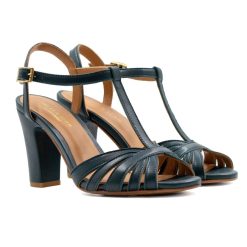 Sandales | JULES & JENN Sandales Talon Brides Cuir Vert