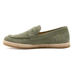 Mocassins | JULES & JENN Mocassins Espadrille Cuir Daim Kaki