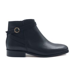 Bottines & Bottes | JULES & JENN Bottines Cavalieres Plates Cuir Bleu Bleu Marine